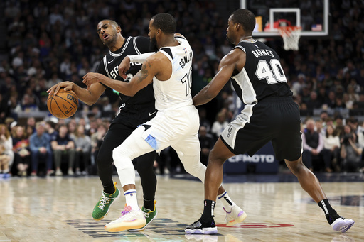 DiVincenzo nets 26 to guide Timberwolves to a 112-110 victory over Spurs, overcoming Wembanyama’s 34-point effort.