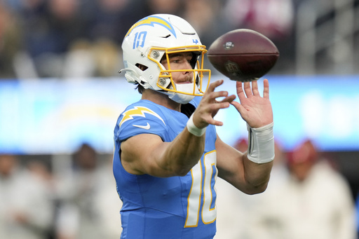 Chargers crumble during a troubling second half, highlighted by Herbert’s first pick in three months