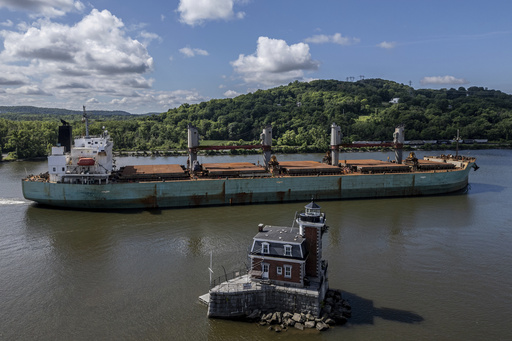 Engineers aim to preserve historic lighthouse threatened by erosion along the Hudson River