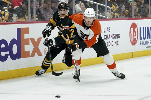 Crosby matches Lemieux’s franchise assists mark, propels Penguins to 7-3 victory over Flyers