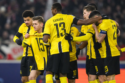 Young Boys squad honors teammate Meschack Elia during Champions League match following the death of his son.