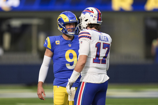 Allen achieves NFL record with 3 touchdown passes and 3 rushing touchdowns, yet Stafford’s Rams edge out the Bills 44-42