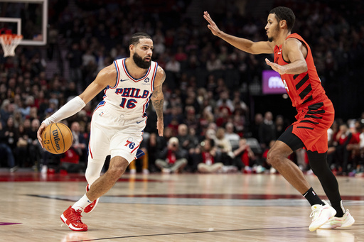 Embiid nets 37 points in 76ers’ 125-103 victory over the Trail Blazers