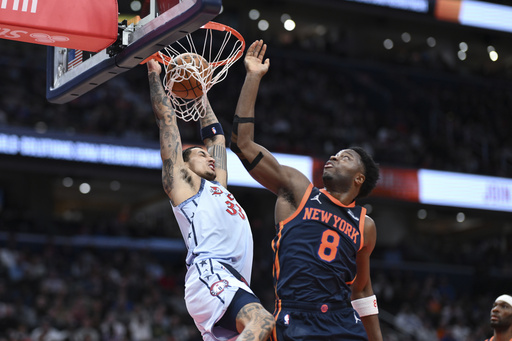 Hart’s triple-double and Towns’ 32 propel Knicks to eighth consecutive victory, 126-106 against Wizards