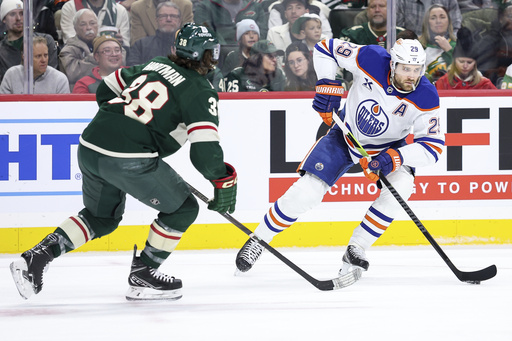 Draisaitl leads the Oilers with NHL-high 21st goal and 3 assists in 7-1 victory against the Wild