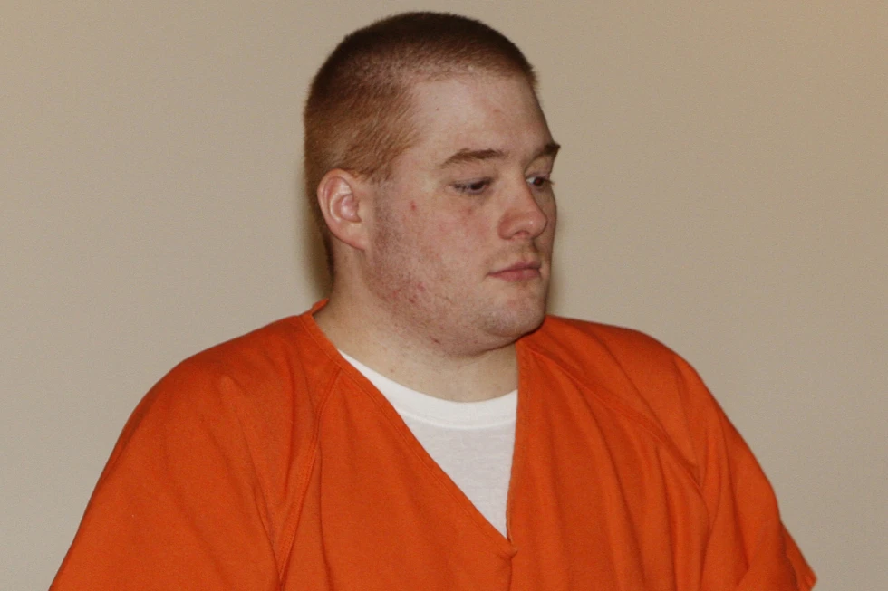 FILE - Kevin Ray Underwood arrives in the courtroom for his formal sentencing in Purcell, Okla., on April 3, 2008. (AP Photo/Sue Ogrocki, Pool, File)

