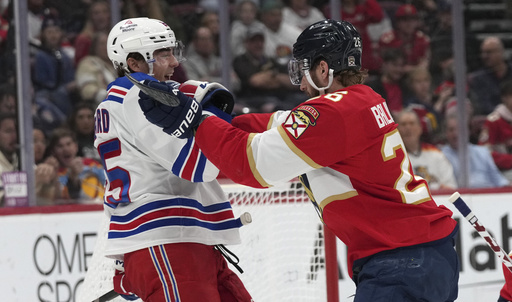 Jesper Boqvist nets two goals, leading Panthers to 5-3 victory over Rangers following consecutive scoreless outings.