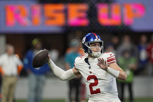 Giants’ tenth consecutive defeat highlights their urgent need for a young quarterback.