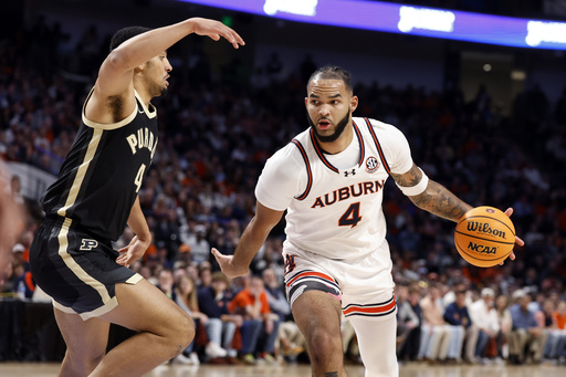 Auburn secures 87-69 victory over No. 16 Purdue with Broome’s 23 points and 11 rebounds.