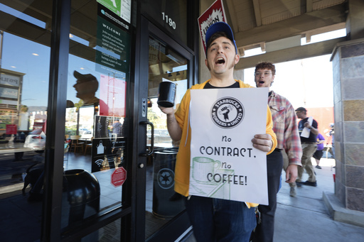 Starbucks employees initiate strikes that may expand to numerous US locations by Christmas Eve.