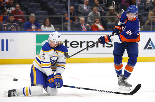 Sabres blueliner Rasmus Dahlin sidelined for Jets matchup due to back spasms