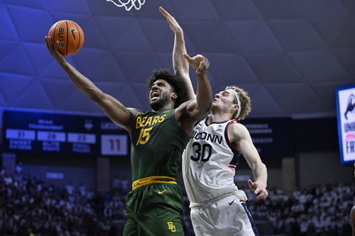 McNeeley nets 17 points as No. 25 UConn comes back to defeat No. 15 Baylor 76-72