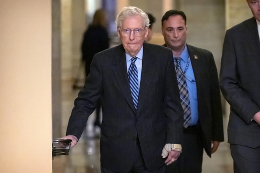 McConnell misses Senate session on Thursday while recovering from Capitol fall