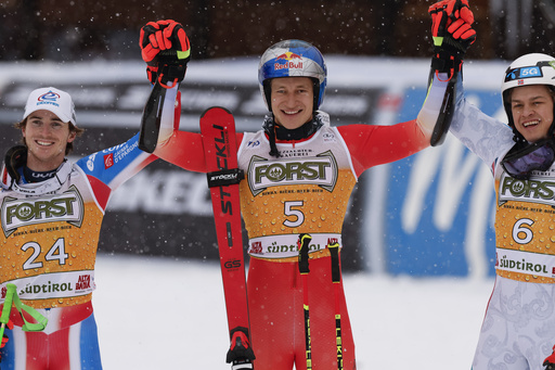 Odermatt sets record as Switzerland’s top male skier with latest GS victory at Gran Risa