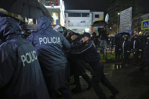 Opposition supporters in Tirana, Albania, protest to call for the government to resign.