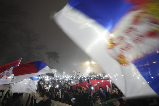 Rather than celebrating, thousands in Serbia transform New Year’s festivities into an anti-government demonstration.