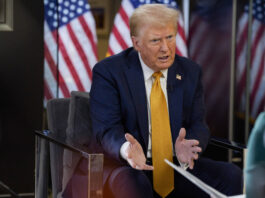 MEET THE PRESS -- Moderator Kristen Welker Interviews President-Elect Donald Trump -- Pictured: President-elect Donald Trump -- (Photo by: Peter Kramer/NBC via Getty Images)