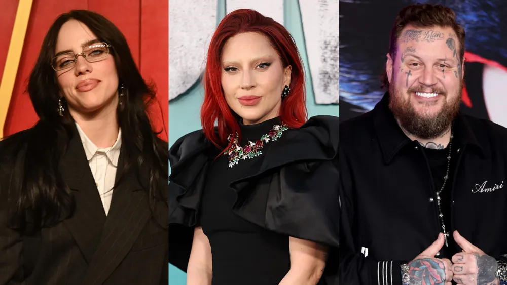 Billie Eilish, Lady Gaga and Jelly Roll Jon Kopaloff/Getty Images; Monica Schipper/Getty Images; Amy Sussman/Getty Images
