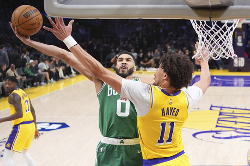 Davis and Reaves lead the Lakers to a 117-96 win against the Celtics