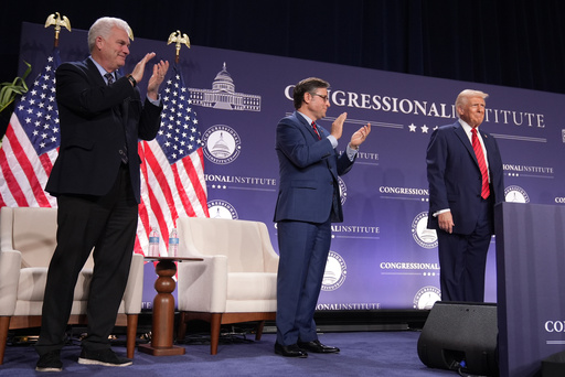 Trump advocates for stricter border enforcement during House Republican retreat as he concludes his inaugural week in office.