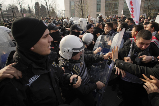 Istanbul mayor faces legal inquiries as his supporters confront police during his testimony.