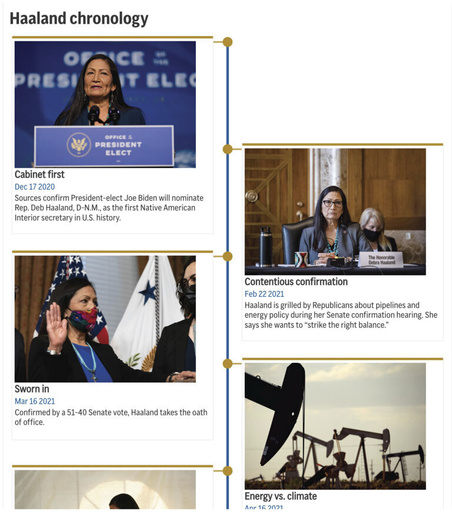 US Interior Secretary Deb Haaland considers challenging decisions made throughout her groundbreaking time in office.