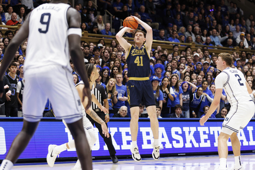 Cooper Flagg sets ACC freshman record with 42 points in No. 4 Duke’s 86-78 victory over Notre Dame