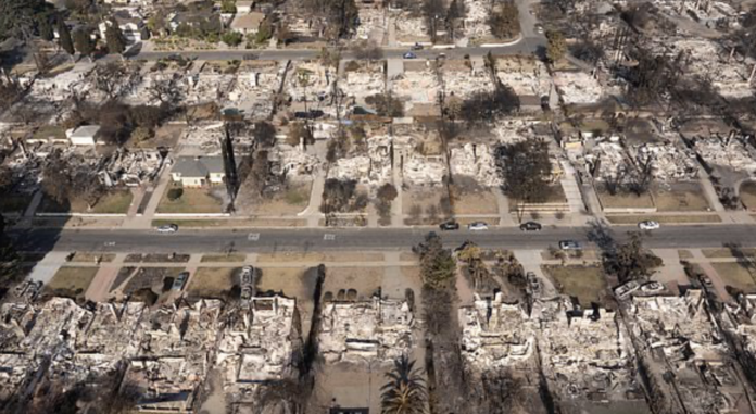 Total devastation in Pacific Palisades. Getty