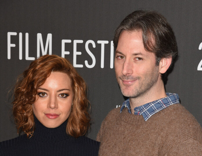 PARK CITY, UT - JANUARY 19: Actress Aubrey Plaza (L) and director Jeff Baena attend 'The Little Hours' premiere during day 1 of the 2017 Sundance Film Festival at Library Center Theater on January 19, 2017 in Park City, Utah. (Photo by C Flanigan/FilmMagic)