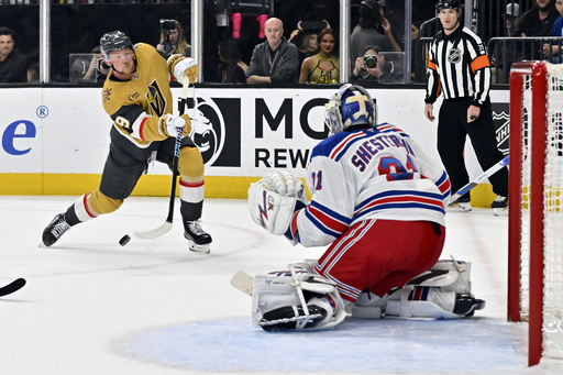 Edstrom scores in the 3rd, leading Rangers to a 2-1 victory against the Golden Knights