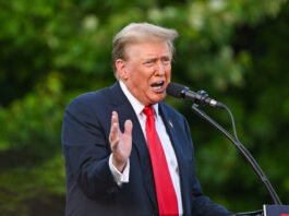 NEW YORK, NEW YORK - MAY 23: Former U.S. President Donald Trump speaks during his campaign rally at Crotona Park in the South Bronx on Thursday, May 23, 2024 in New York City. (Photo by James Devaney/GC Images)