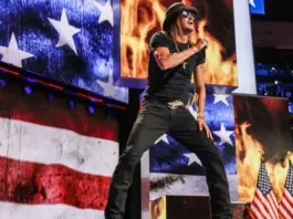 Kid Rock performs on the final day of the 2024 Republican National Convention. Los Angeles Times via Getty Images