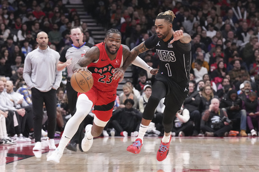 Barnes nets 33 points, Quickley adds 21 in Raptors’ 130-113 victory over Nets, ending 11-game losing streak