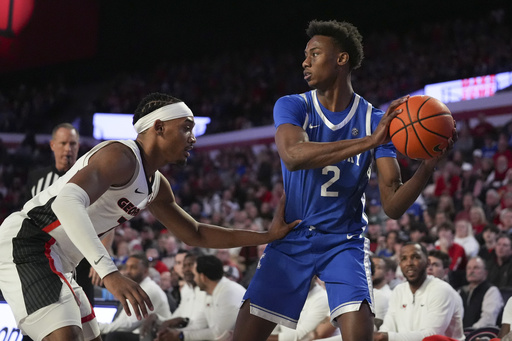 Georgia secures first victory over a top-10 team in five years, defeating No. 6 Kentucky 82-69.