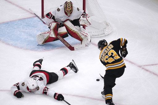 Korpisalo records 29 saves versus old team in Bruins’ 2-0 win over Senators