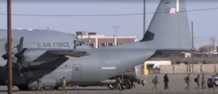 Mexico refused to let a US military plane carrying deported migrants land (Photo: NBC News/video)