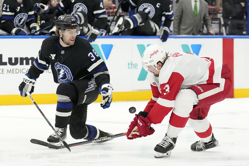 Kucherov and Guentzel propel the Lightning to a 5-1 victory over the Red Wings