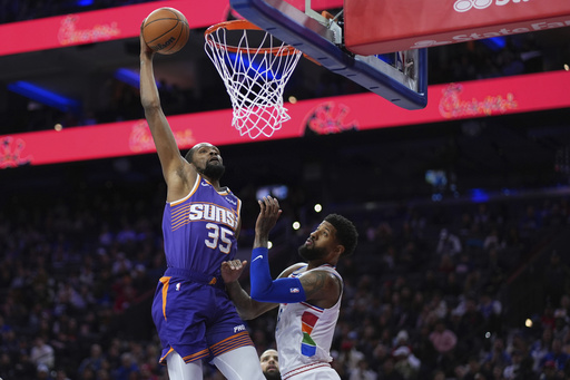 Bradley Beal nets 25 points off the bench, leading the Suns to a 109-99 victory over the 76ers, snapping a four-game losing streak.