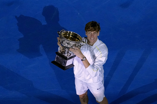 Jannik Sinner secures his second consecutive Australian Open title by defeating Alexander Zverev in three sets.