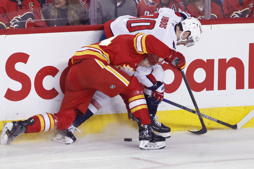 Logan Thompson makes 32 saves as Capitals defeat Flames 3-1