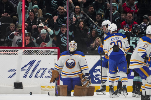 Jamie Oleksiak’s Second Period Goal Breaks Tie, Leading Kraken to 6-4 Victory Against Sabres