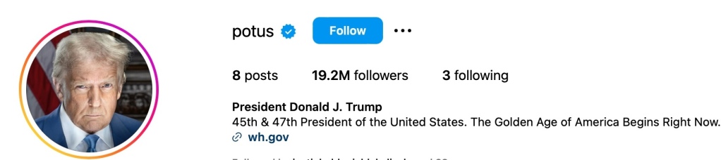 POTUS Instagram account