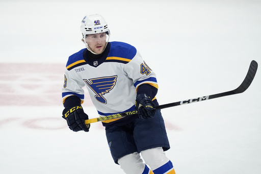 Isles obtain defenseman Scott Perunovich from the Blues in a trade deal.