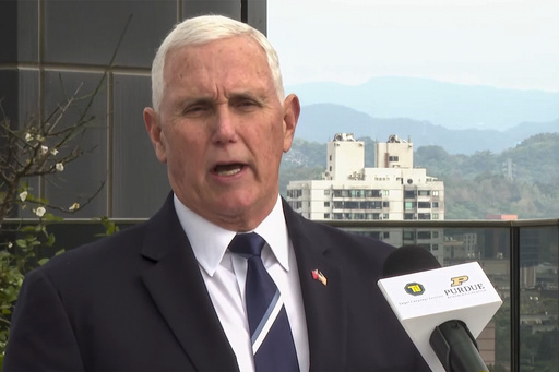 Former VP Pence urges Trump to reestablish US backing for Taiwan