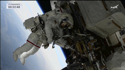 NASA’s two stranded astronauts perform their inaugural spacewalk together