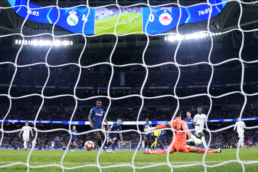 Vinícius Júnior scores 100th goal for Real Madrid as team progresses in Champions League