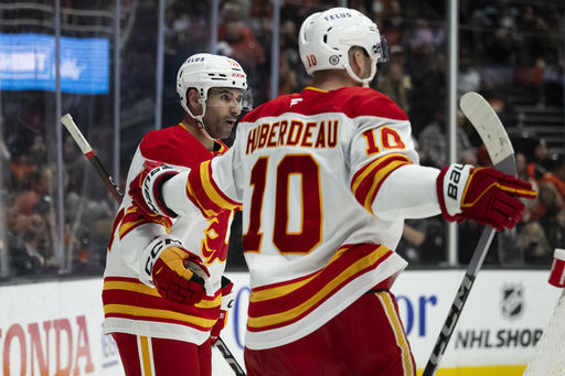 Huberdeau nets game-winner in overtime, leading Flames to 3-2 victory against Ducks