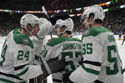 Miro Heiskanen of the Stars sustains injury following significant hit in 4-3 victory against the Golden Knights.