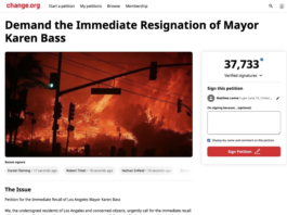 Change.org - sign petition against Mayor Karen Bass