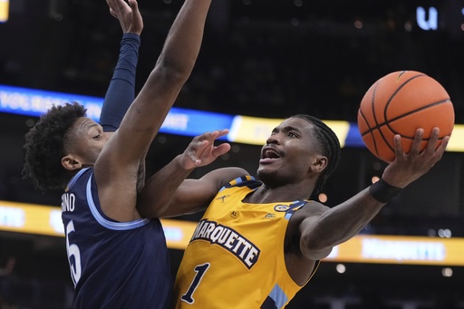 Marquette, ranked 10th, shares Big East lead with St. John’s after defeating Villanova 87-74